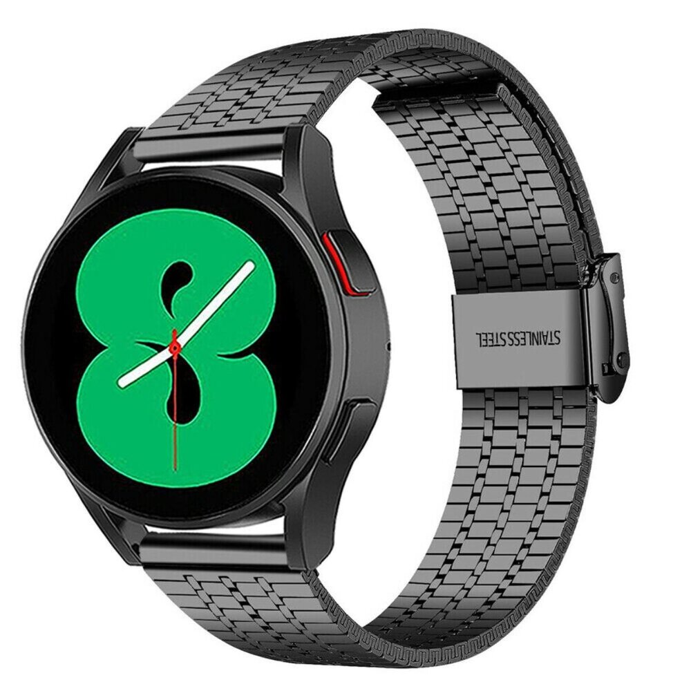 Strap-it® Strap-it Samsung Galaxy Watch 4 - 44mm roestvrij stalen band (zwart) Strap-it® Strap-it Samsung Galaxy Watch 4 - 44mm roestvrij stalen band (zwart)