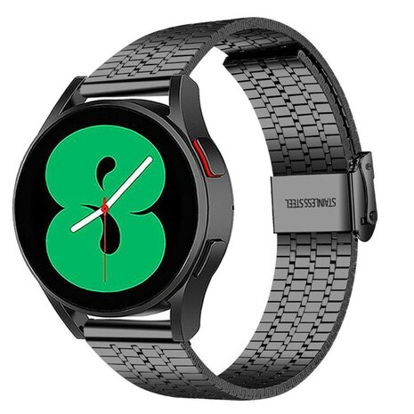 Strap-it® Strap-it Samsung Galaxy Watch 4 - 44mm roestvrij stalen band (zwart) Strap-it® Strap-it Samsung Galaxy Watch 4 - 44mm roestvrij stalen band (zwart)