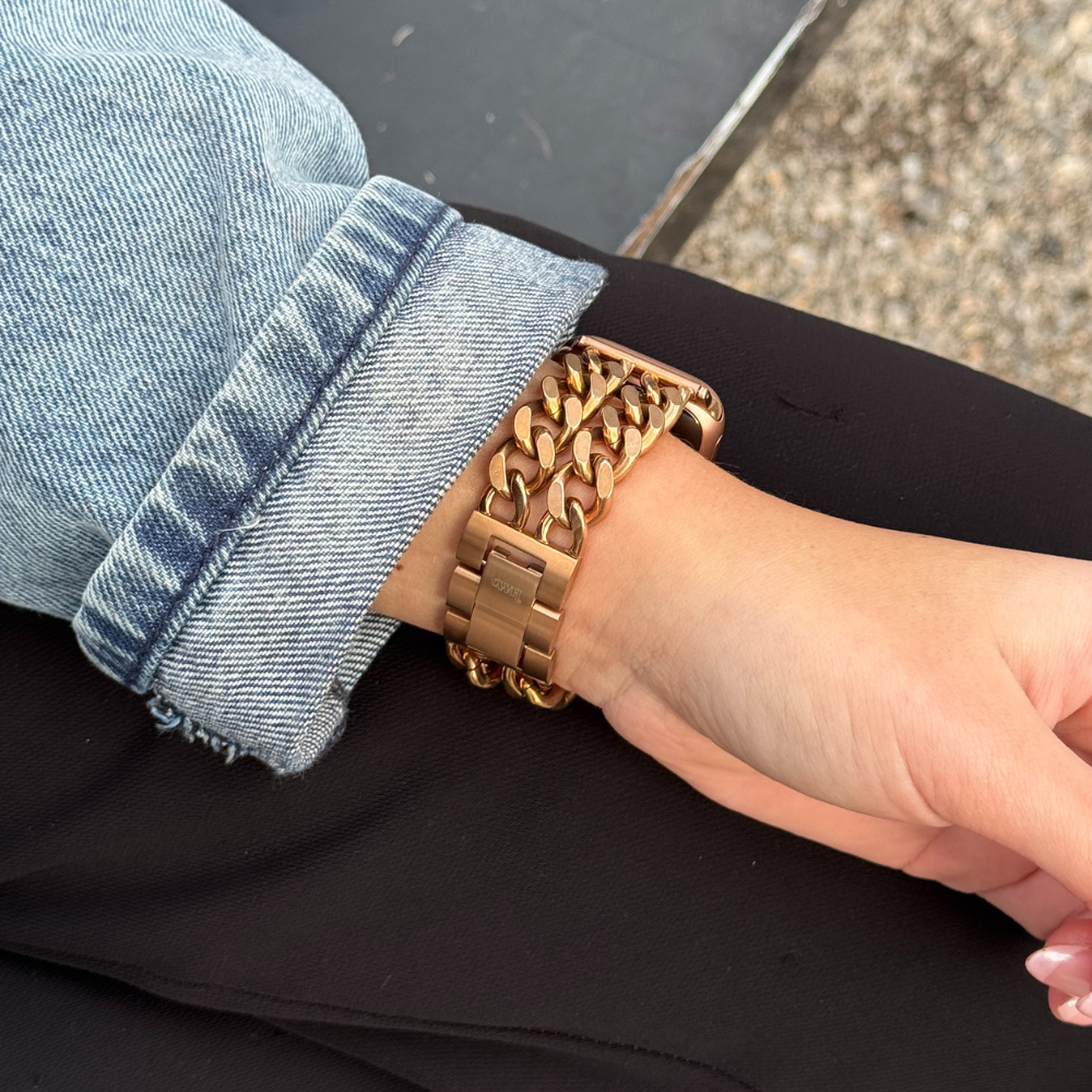 xoxo Wildhearts xoxo Wildhearts Apple Watch stalen bandje - Chain strap (rose gold) - 38/40/41/42mm xoxo Wildhearts xoxo Wildhearts Apple Watch stalen bandje - Chain strap (rose gold) - 38/40/41/42mm