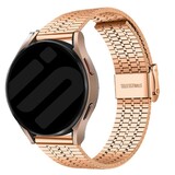 Strap-it® Samsung Galaxy Watch 6 - 44mm roestvrij stalen band (rosé goud) Strap-it® Samsung Galaxy Watch 6 - 44mm roestvrij stalen band (rosé goud)