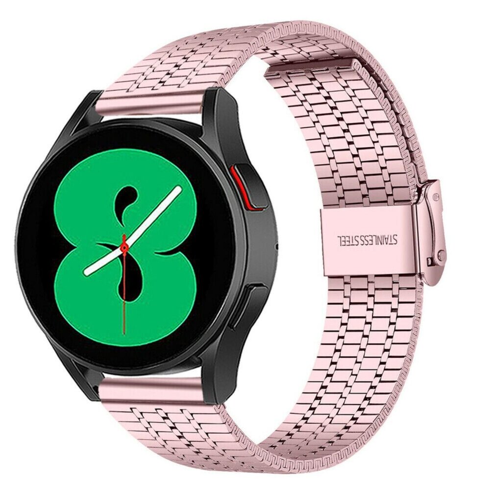 Strap-it® Strap-it Samsung Galaxy Watch 4 - 44mm roestvrij stalen band (rosé pink) Strap-it® Strap-it Samsung Galaxy Watch 4 - 44mm roestvrij stalen band (rosé pink)