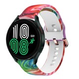 Strap-it® Samsung Galaxy Watch 4 44mm Colorful  Silicone bandje