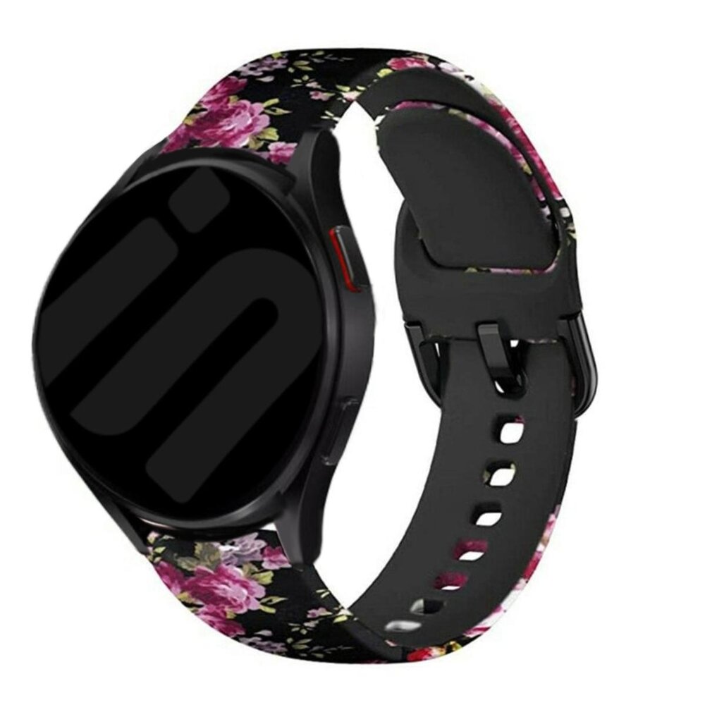 Strap-it® Strap-it Pink Flower Samsung Galaxy Watch 6 Classic 43mm bandje Strap-it® Strap-it Pink Flower Samsung Galaxy Watch 6 Classic 43mm bandje