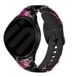 Strap-it® Pink Flower Samsung Galaxy Watch 6 Classic 47mm bandje Strap-it® Pink Flower Samsung Galaxy Watch 6 Classic 47mm bandje