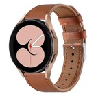 Strap-it® Strap-it Samsung Galaxy Watch 4 40mm leren bandje (strak bruin)