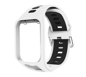 Strap-it® TomTom Adventurer sport gesp bandje (wit/zwart) Strap-it® TomTom Adventurer sport gesp bandje (wit/zwart)
