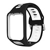 Strap-it® Strap-it TomTom Runner 2 sport gesp bandje (zwart/wit) Strap-it® Strap-it TomTom Runner 2 sport gesp bandje (zwart/wit)