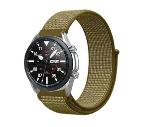 Strap-it® Samsung Galaxy Watch 3 -  45mm nylon band (olijf)