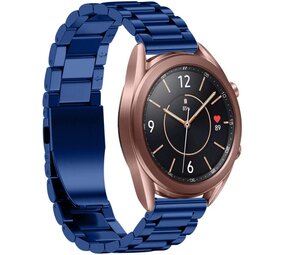 Strap-it® Samsung Galaxy Watch 3 stalen band 41mm (blauw)