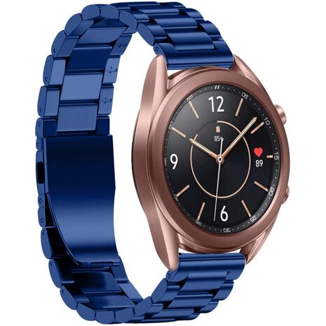 Strap-it® Strap-it Samsung Galaxy Watch 3 stalen band 41mm (blauw)