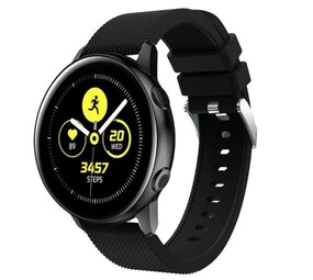 Strap-it® Samsung Galaxy Watch Active silicone band (zwart)