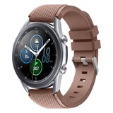 Strap-it® Samsung Galaxy Watch 3 45mm siliconen bandje (koffiebruin)