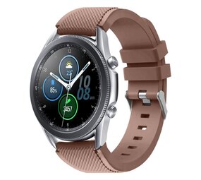 Strap-it® Samsung Galaxy Watch 3 45mm siliconen bandje (koffiebruin)