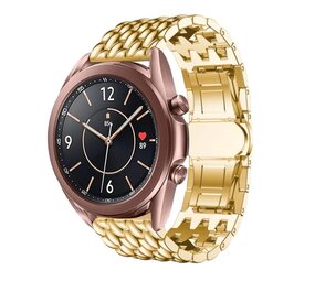 Strap-it® Samsung Galaxy Watch 3 - 41mm stalen draak band (goud) Strap-it® Samsung Galaxy Watch 3 - 41mm stalen draak band (goud)