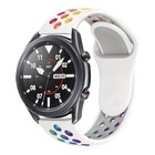 Strap-it® Strap-it Samsung Galaxy Watch 3 sport band 45mm (wit/kleurrijk)