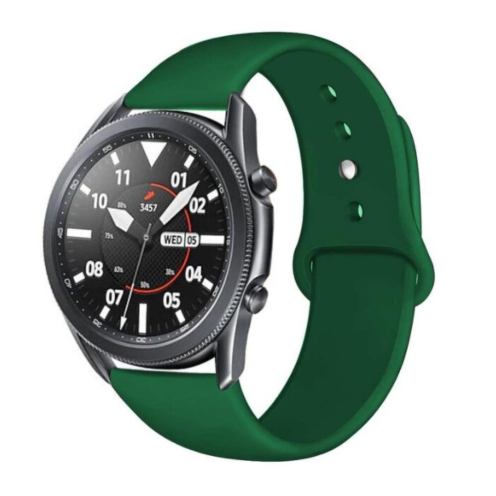 Strap-it® Strap-it Samsung Galaxy Watch 3 sport band 45mm (legergroen)