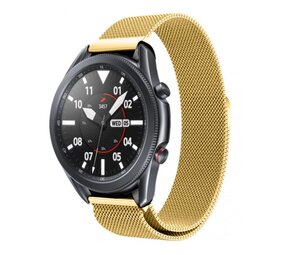 Strap-it® Samsung Galaxy Watch 3 Milanese band 45mm (goud) Strap-it® Samsung Galaxy Watch 3 Milanese band 45mm (goud)