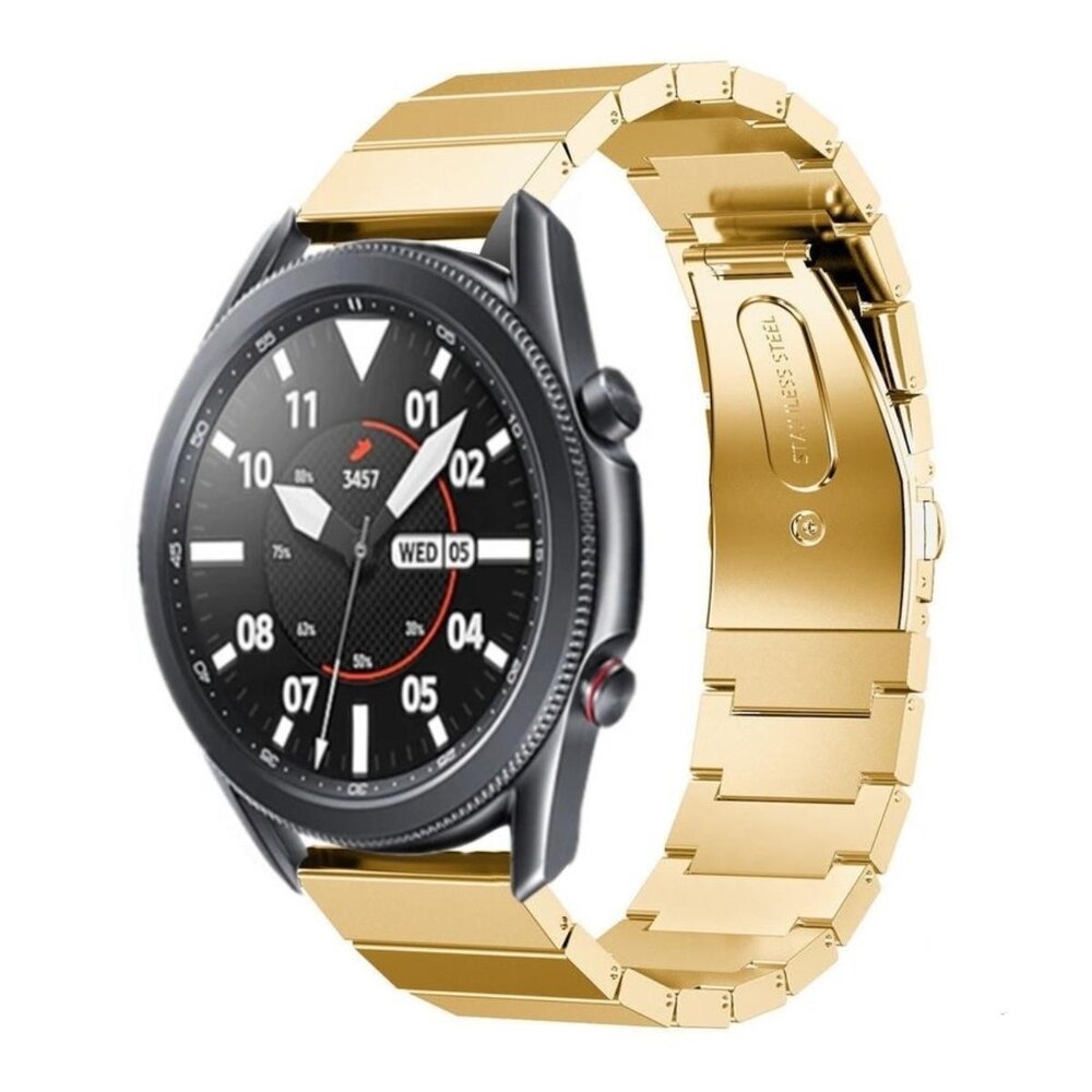 Strap-it® Strap-it Samsung Galaxy Watch 3 - 45mm metalen bandje (goud)