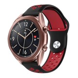 Strap-it® Samsung Galaxy Watch 3 sport band 41mm (zwart/rood)