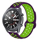 Strap-it® Strap-it Samsung Galaxy Watch 3 sport band 45mm (paars/groen)
