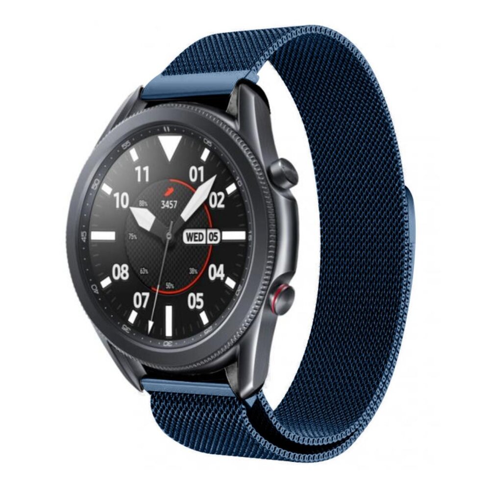 Strap-it® Strap-it Samsung Galaxy Watch 3 Milanese band 45mm (blauw)
