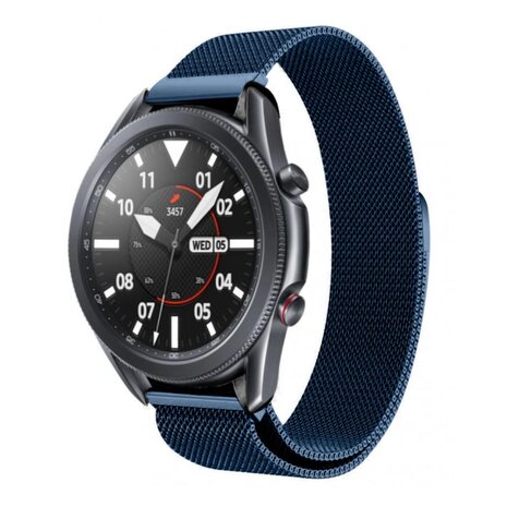 Strap-it® Strap-it Samsung Galaxy Watch 3 Milanese band 45mm (blauw)