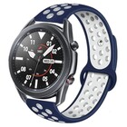 Strap-it® Strap-it Samsung Galaxy Watch 3 sport band 45mm (wit/blauw)
