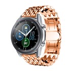 Strap-it® Strap-it Samsung Galaxy Watch 3 - 45mm stalen draak band (rosé goud)