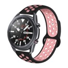 Strap-it® Strap-it Samsung Galaxy Watch 3 sport band 45mm (zwart/roze)