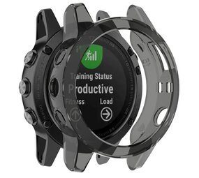Strap-it® Garmin Fenix 5 (Plus) TPU case (transparant zwart)
