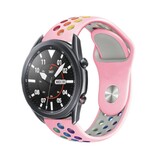 Strap-it® Samsung Galaxy Watch 3 sport band 45mm (roze/kleurrijk) Strap-it® Samsung Galaxy Watch 3 sport band 45mm (roze/kleurrijk)