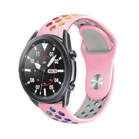 Strap-it® Strap-it Samsung Galaxy Watch 3 sport band 45mm (roze/kleurrijk) Strap-it® Strap-it Samsung Galaxy Watch 3 sport band 45mm (roze/kleurrijk)
