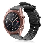 Strap-it® Samsung Galaxy Watch 3 - 41mm nylon gesp band (zwart)
