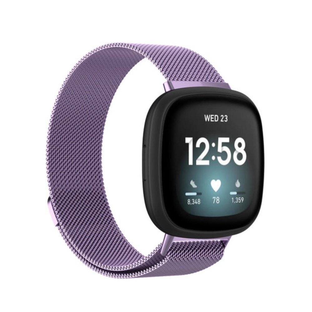Strap-it® Strap-it Fitbit Sense Milanese band (lichtpaars)