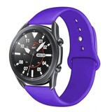 Strap-it® Samsung Galaxy Watch 3 sport band 45mm (paars) Strap-it® Samsung Galaxy Watch 3 sport band 45mm (paars)