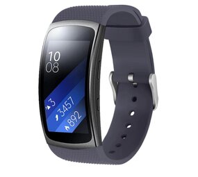 Strap-it® Samsung Gear Fit 2 / Gear Fit 2 Pro siliconen bandje (grijsblauw)