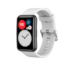 Strap-it® Huawei Watch Fit SE siliconen bandje (wit)