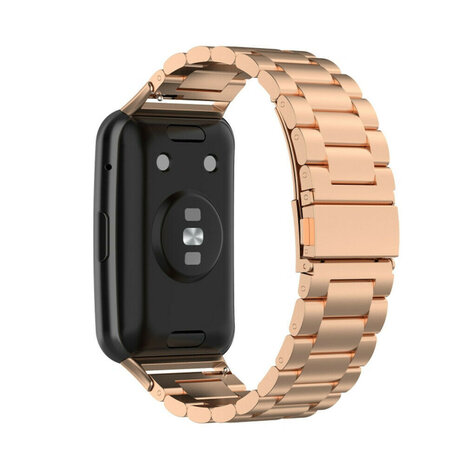 Strap-it® Strap-it Huawei Watch Fit SE stalen band (rosé goud)