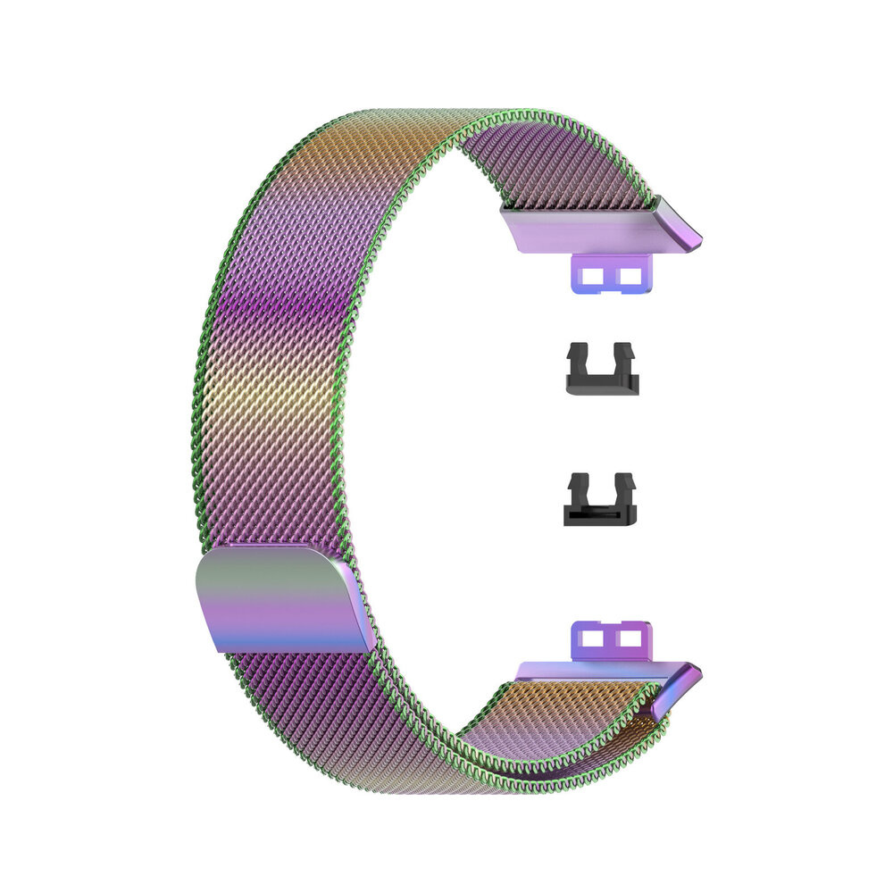 Strap-it® Strap-it Huawei Watch Fit SE Milanese band (regenboog)