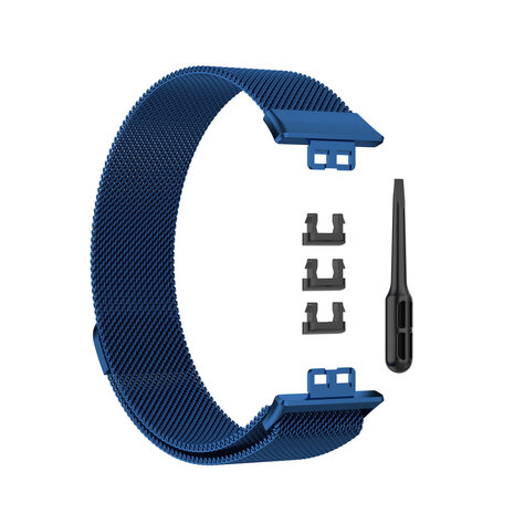Strap-it® Strap-it Huawei Watch Fit SE Milanese band (blauw)
