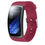 Strap-it® Samsung Gear Fit 2 / Gear Fit 2 Pro siliconen bandje (donkerrood)