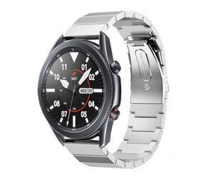 Strap-it® Samsung Galaxy Watch 3 - 45mm metalen bandje (zilver) Strap-it® Samsung Galaxy Watch 3 - 45mm metalen bandje (zilver)