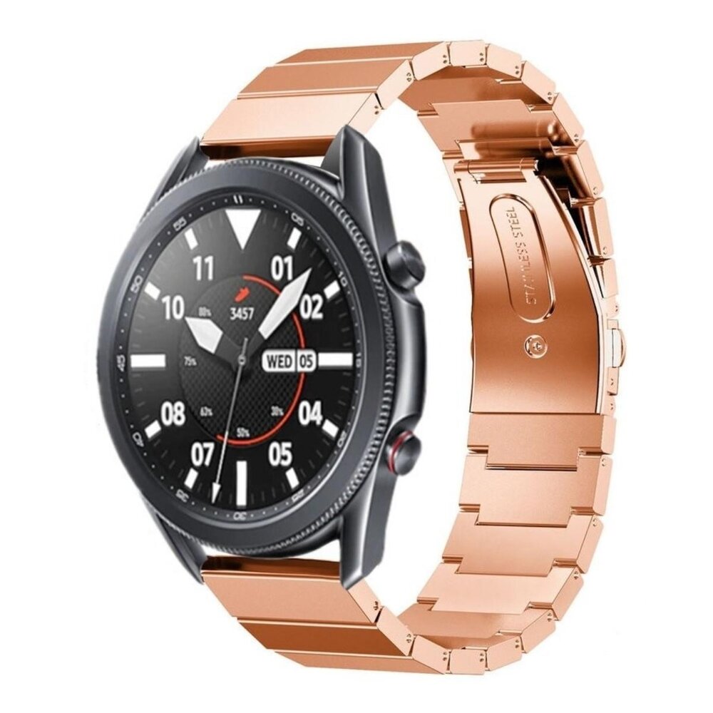Strap-it® Strap-it Samsung Galaxy Watch 3 - 45mm metalen bandje (rosé goud)