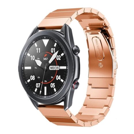 Strap-it® Strap-it Samsung Galaxy Watch 3 - 45mm metalen bandje (rosé goud)