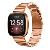 Strap-it® Fitbit Sense metalen bandje (rosé goud)