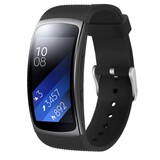 Strap-it® Samsung Gear Fit 2 / Gear Fit 2 Pro siliconen bandje (zwart)