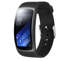 Strap-it® Samsung Gear Fit 2 / Gear Fit 2 Pro siliconen bandje (zwart)