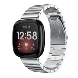 Strap-it® Fitbit Sense metalen bandje (zilver)
