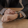 Strap-it® Strap-it Apple Watch Stitched leren band (zwart) Strap-it® Strap-it Apple Watch Stitched leren band (zwart)