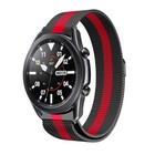 Strap-it® Strap-it Samsung Galaxy Watch 3 Milanese band 45mm (zwart/rood)